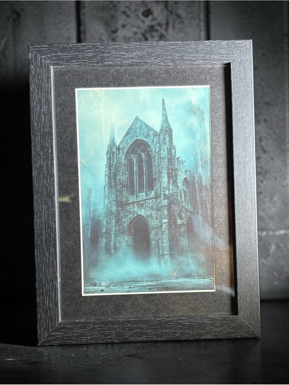 Gothic Cathedral Framed Art 5x7 Dark Academia Haunted Decor